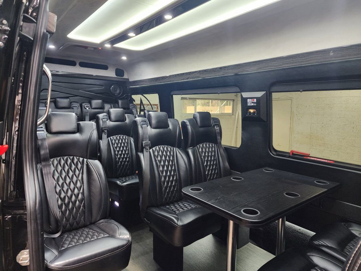 Executive Sprinter interior for NYC corporate team transportation
